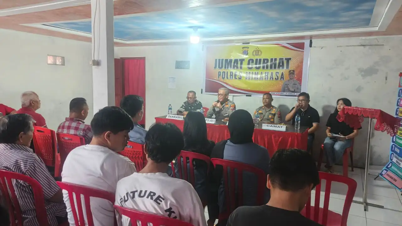 Jumat Curhat Polres Minahasa Di Kawangkoan Utara, Warga Sampaikan Aspirasi Hingga Usulan Sim Massal
